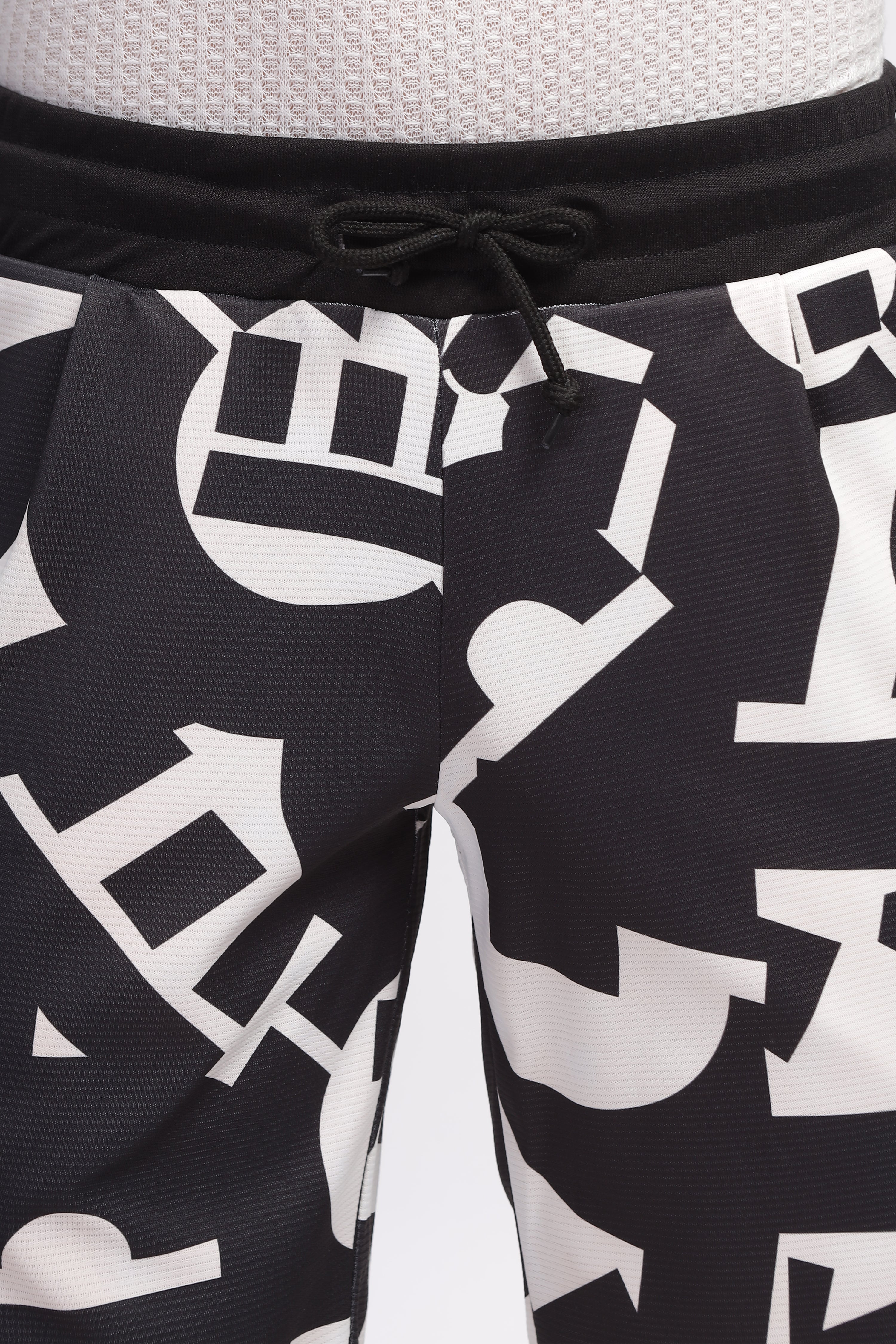 Black Digital Printed Summer Short