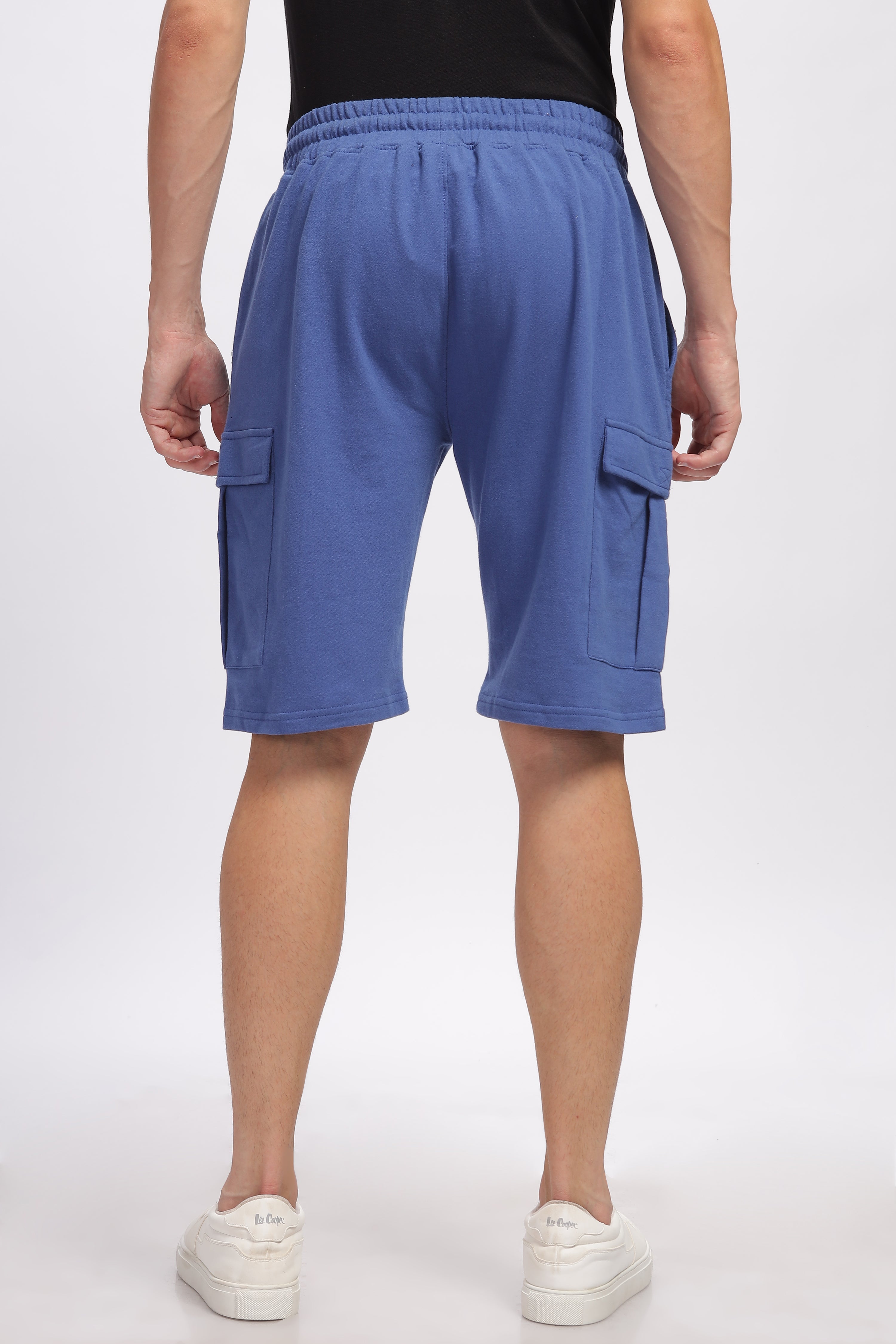 Blue Premium Loop Knit Cotton Shorts