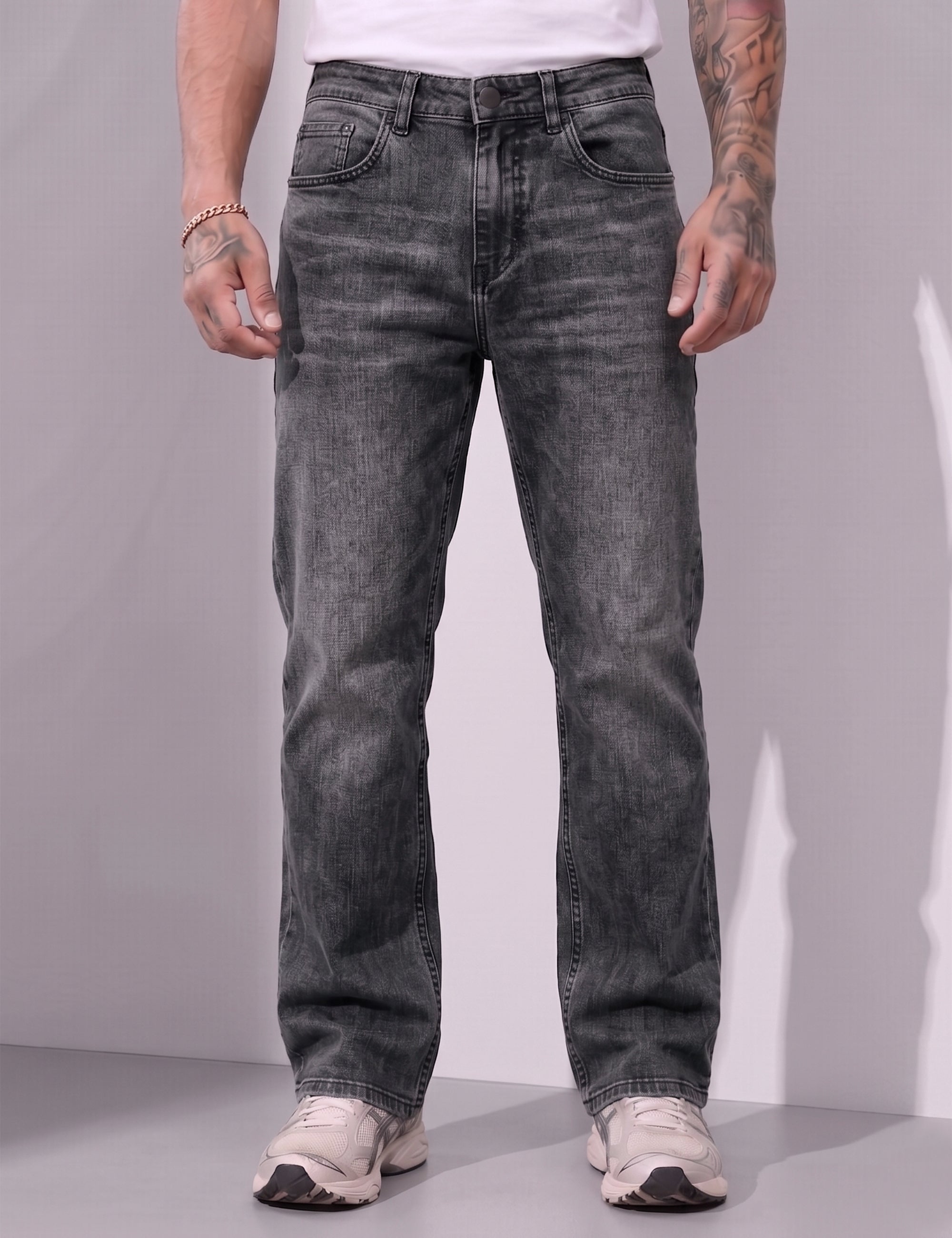 Steel Straight Fit Denim Jeans