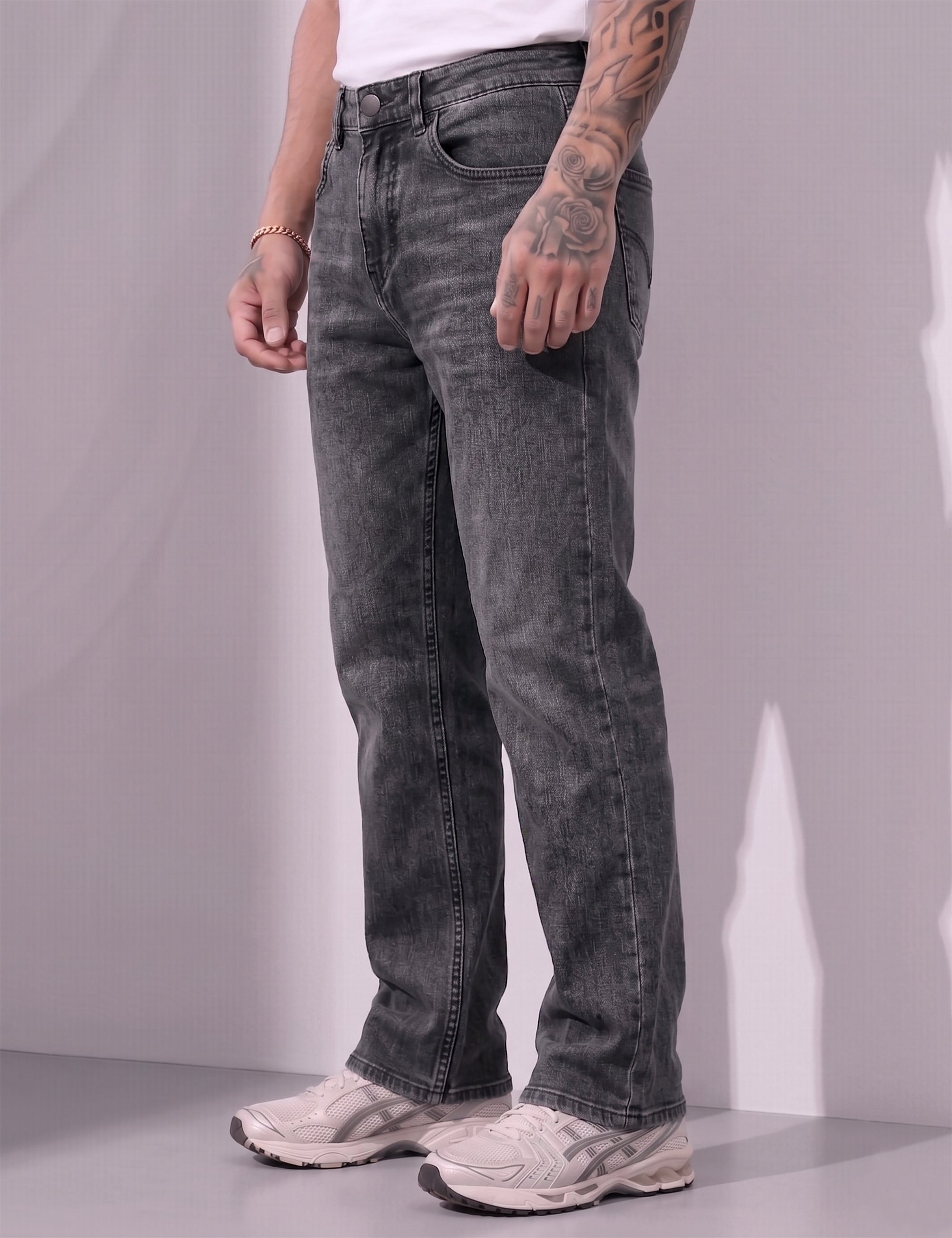 Steel Straight Fit Denim Jeans