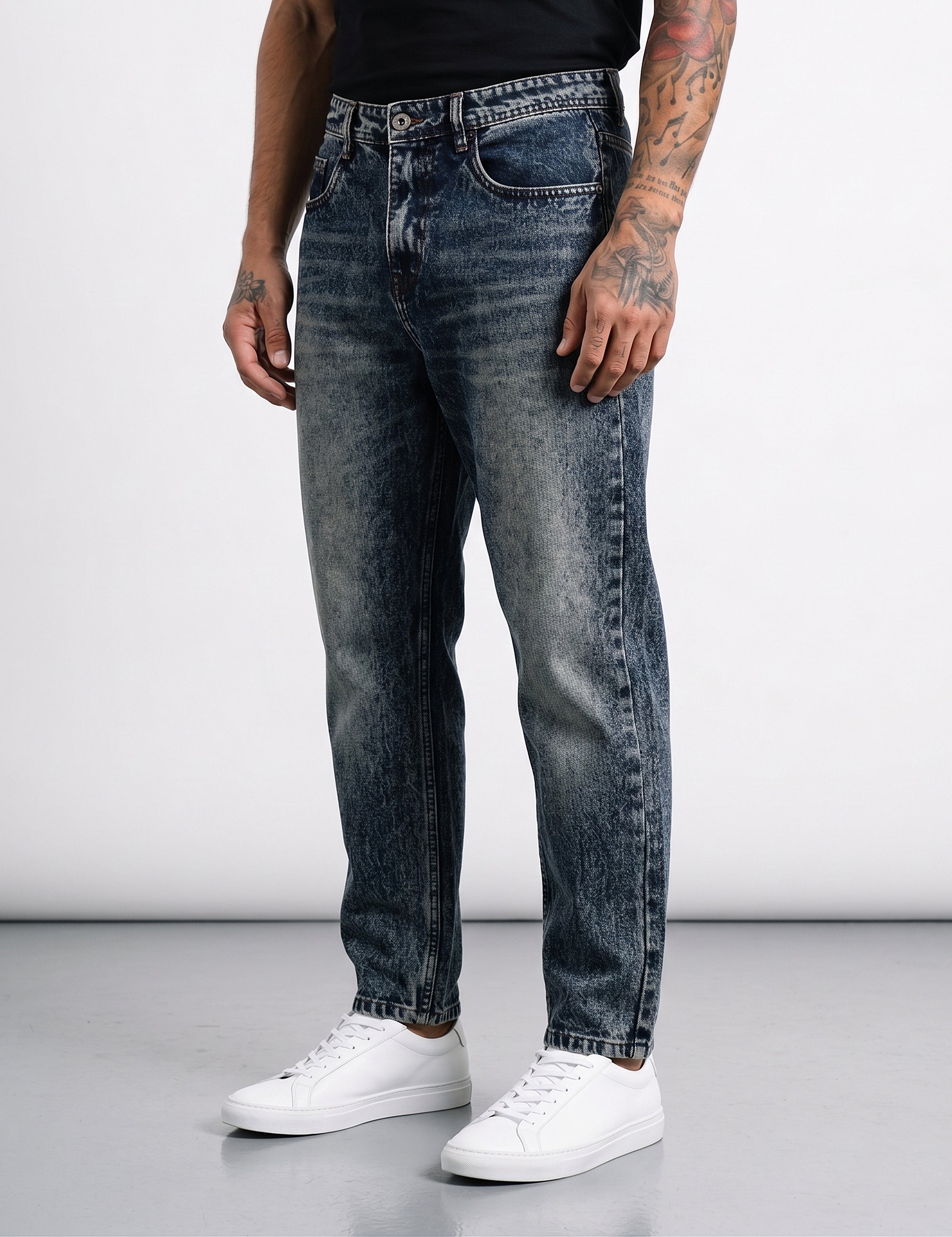 Blue Straight Fit Denim Jeans