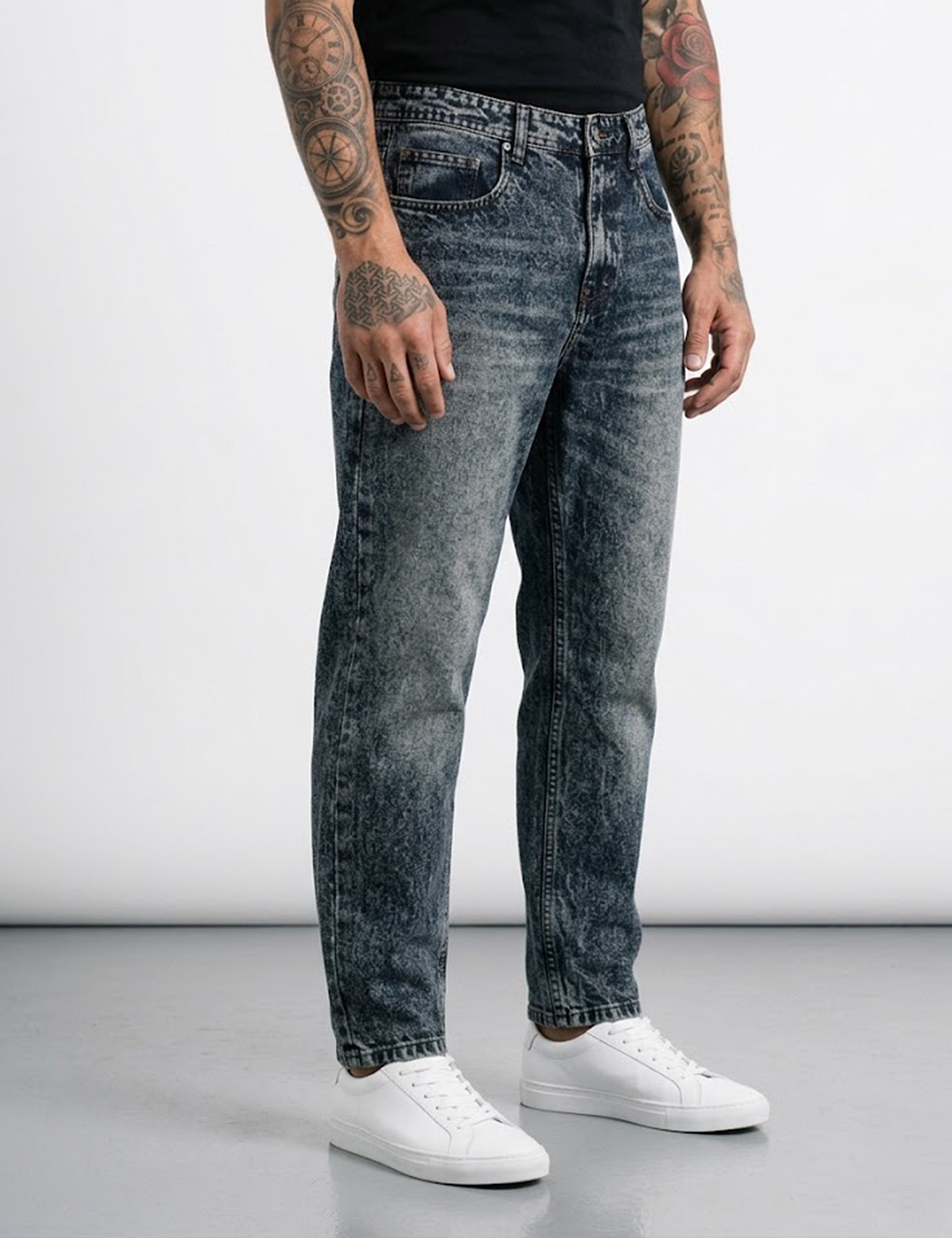 Blue Straight Fit Denim Jeans