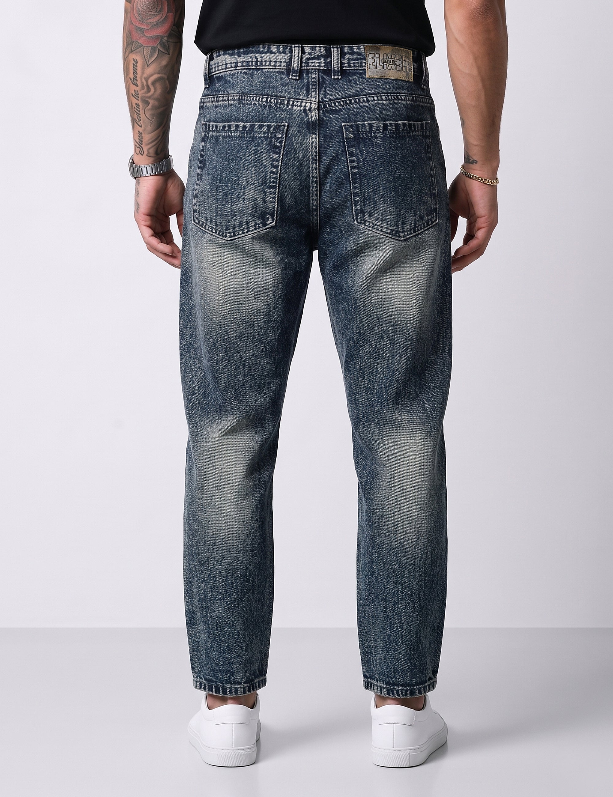 Blue Straight Fit Denim Jeans
