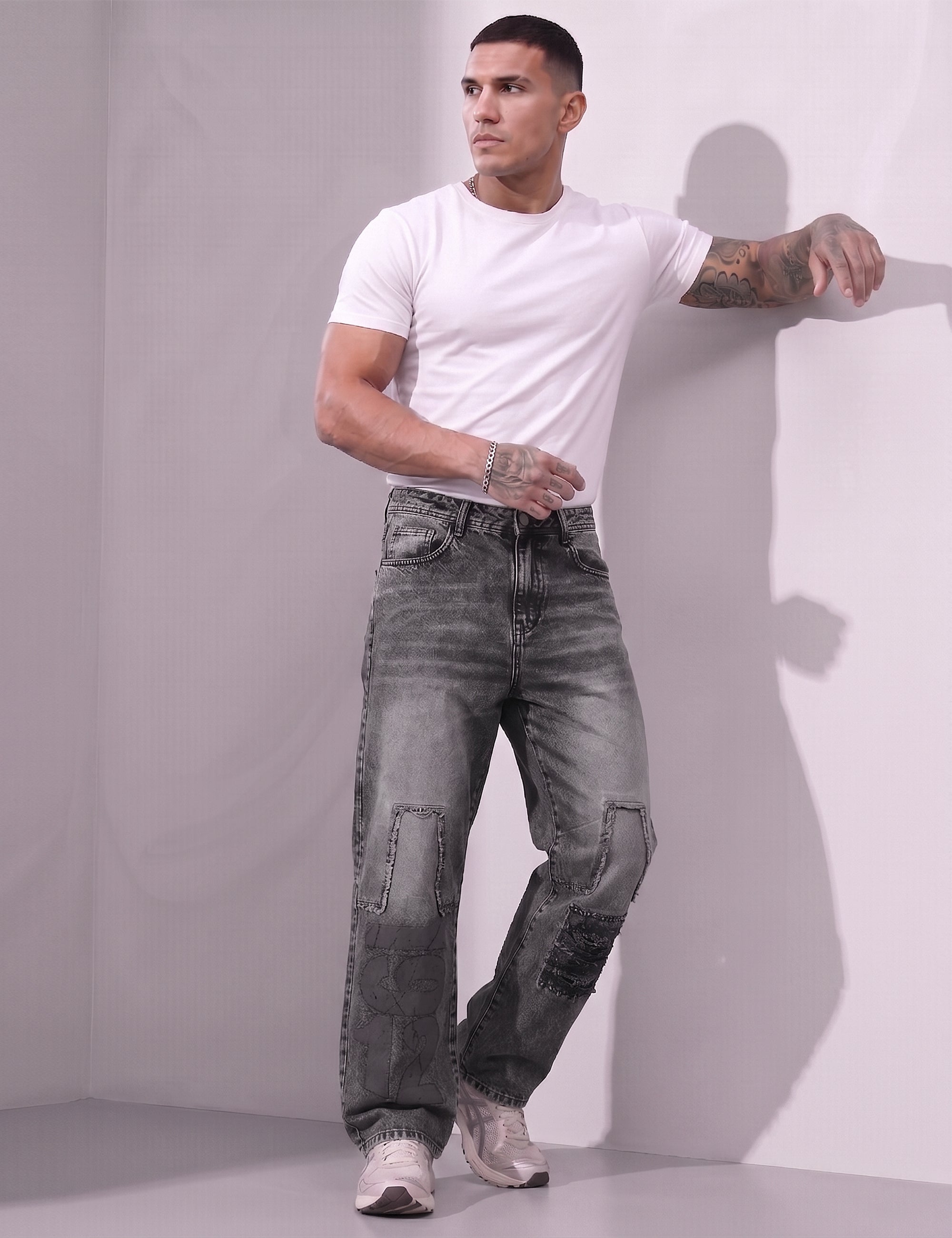 Steel Straight fit Denim Jeans
