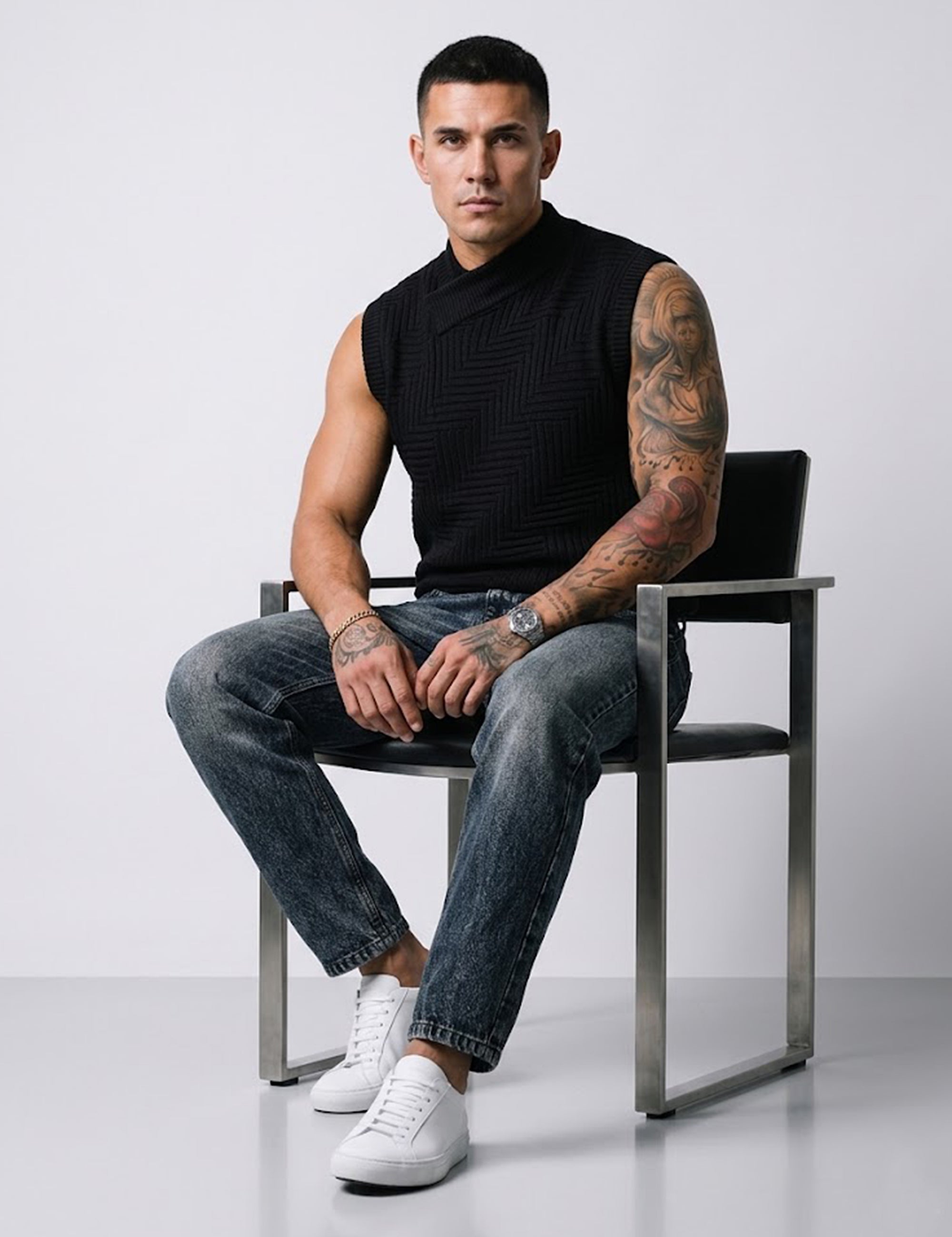 Blue Straight Fit Denim Jeans