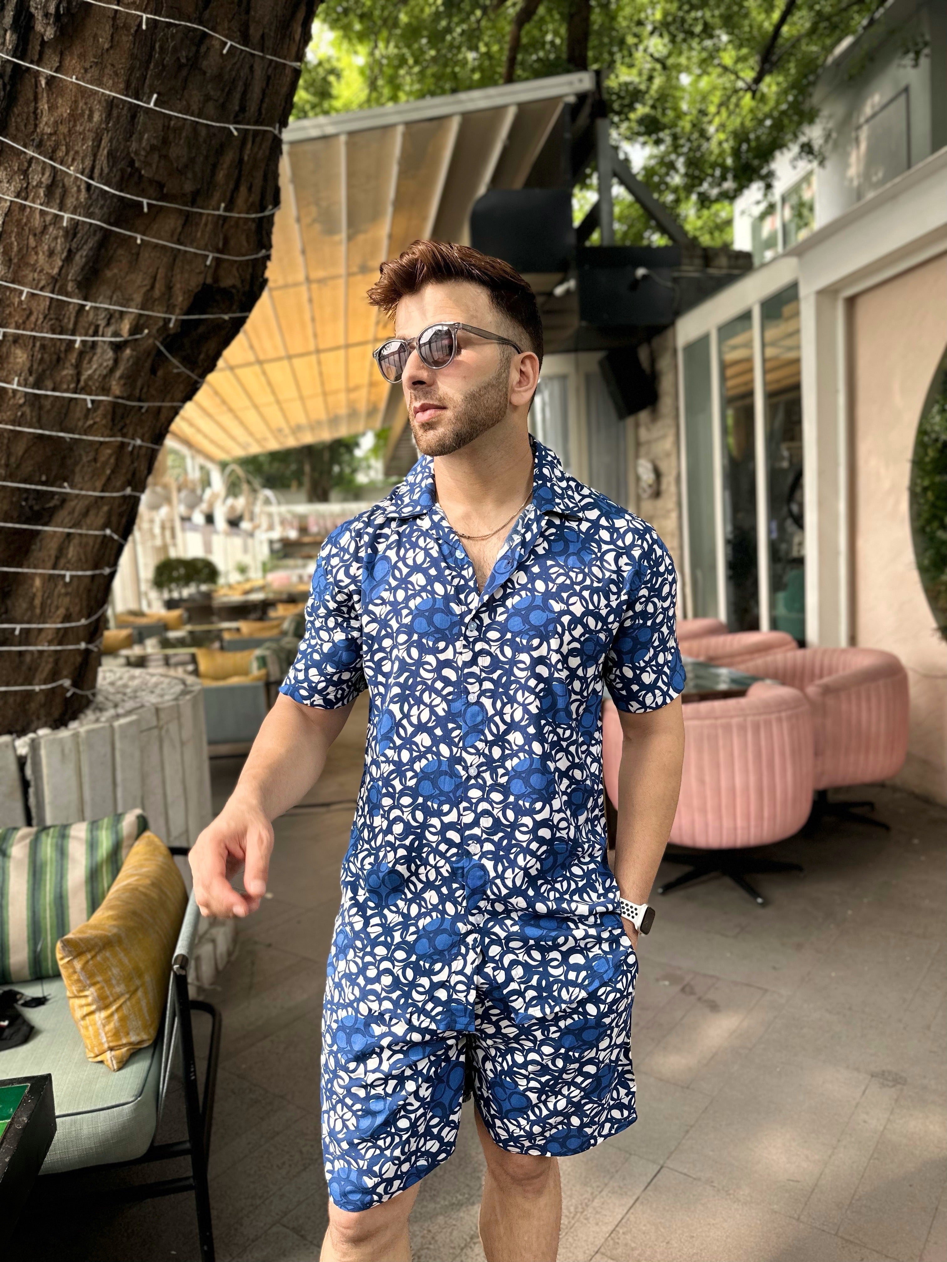 Blue Rayon Co-Ord Set
