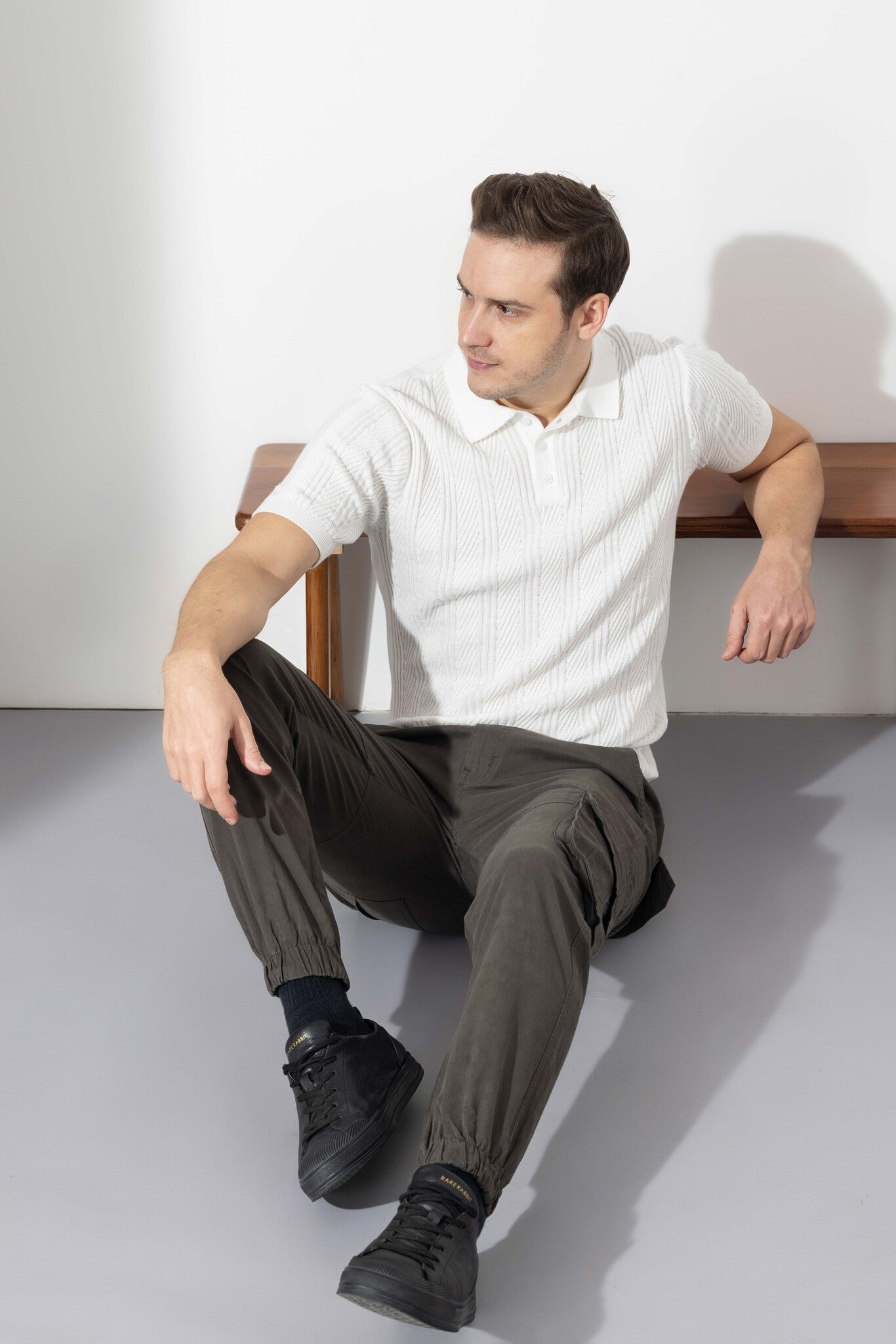 Dark Grey Multi Cotton Cargo Pant