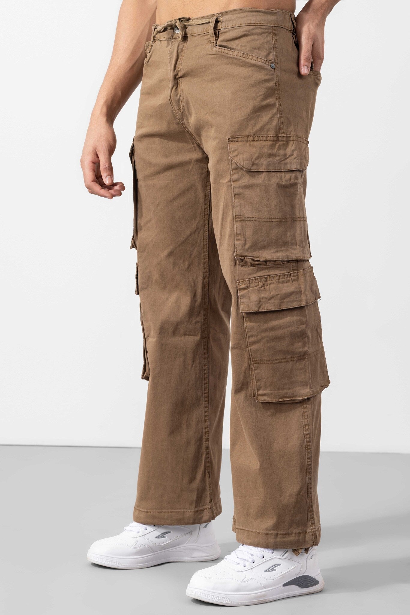 Light Brown Multi Pocket Cargo Pant