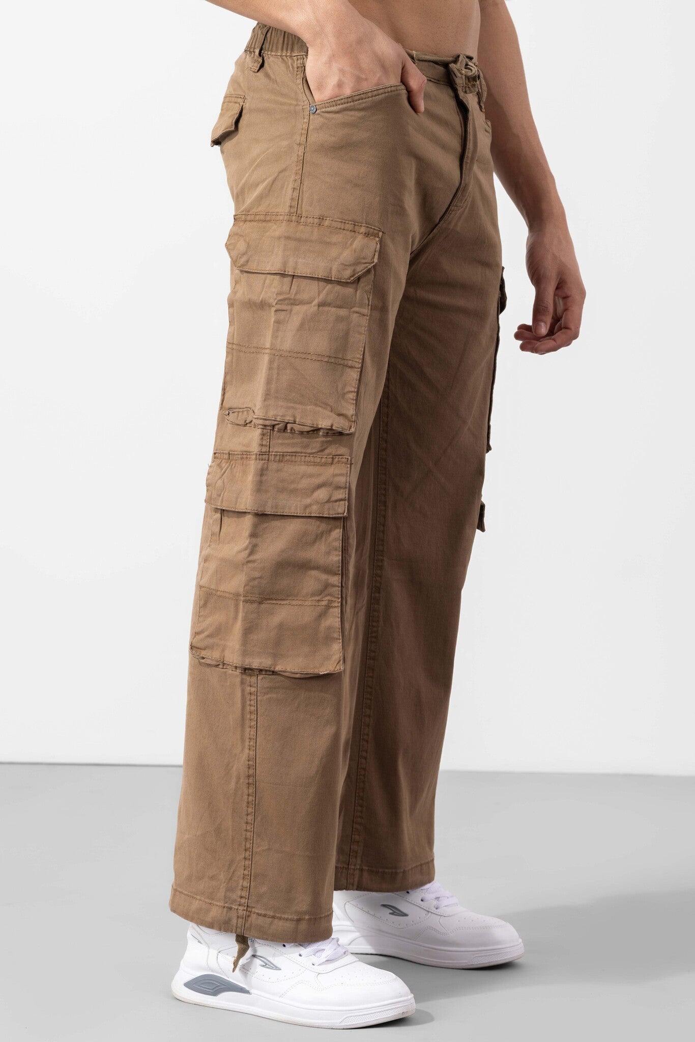 Light Brown Multi Pocket Cargo Pant