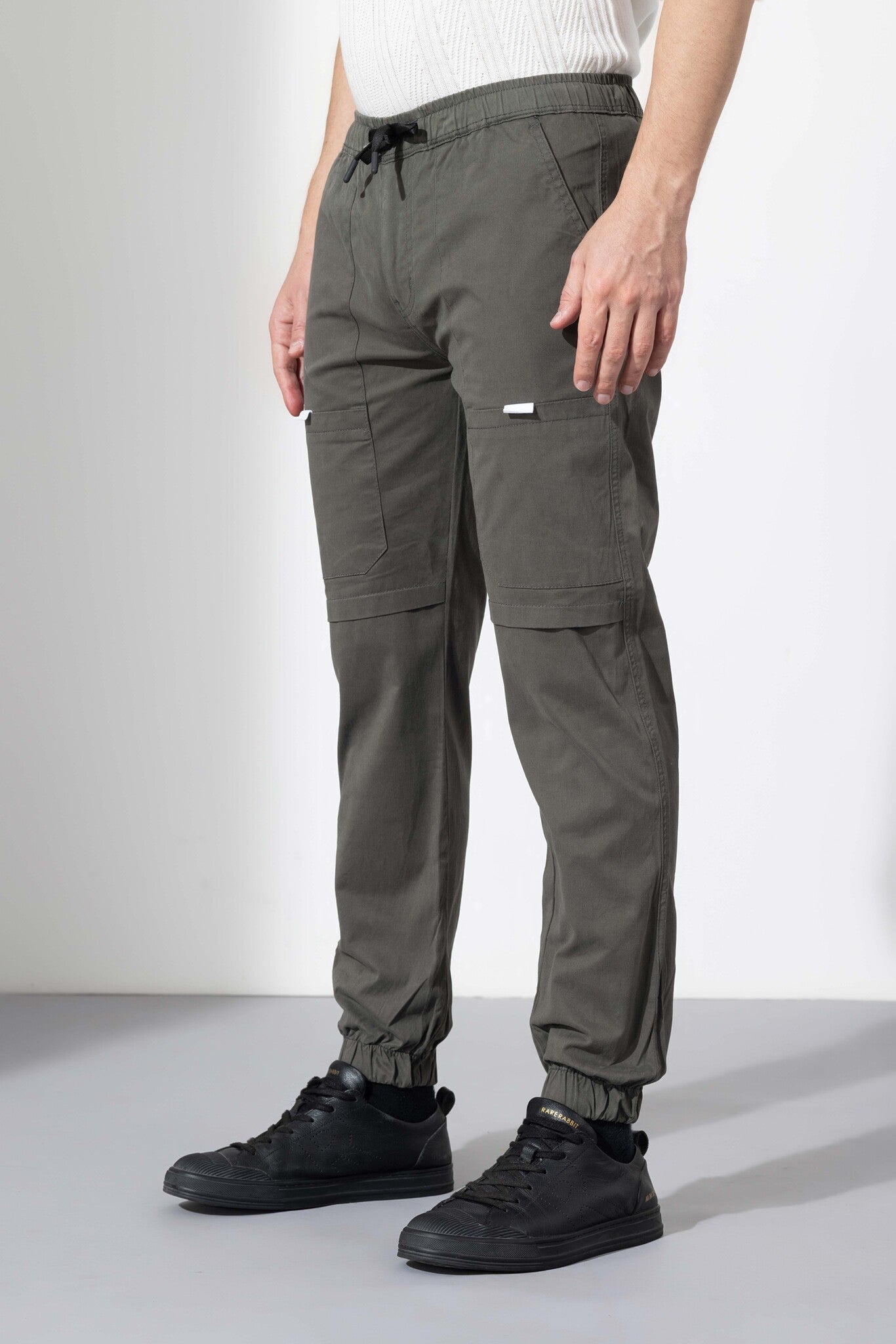 Olive Elasticated Joggers