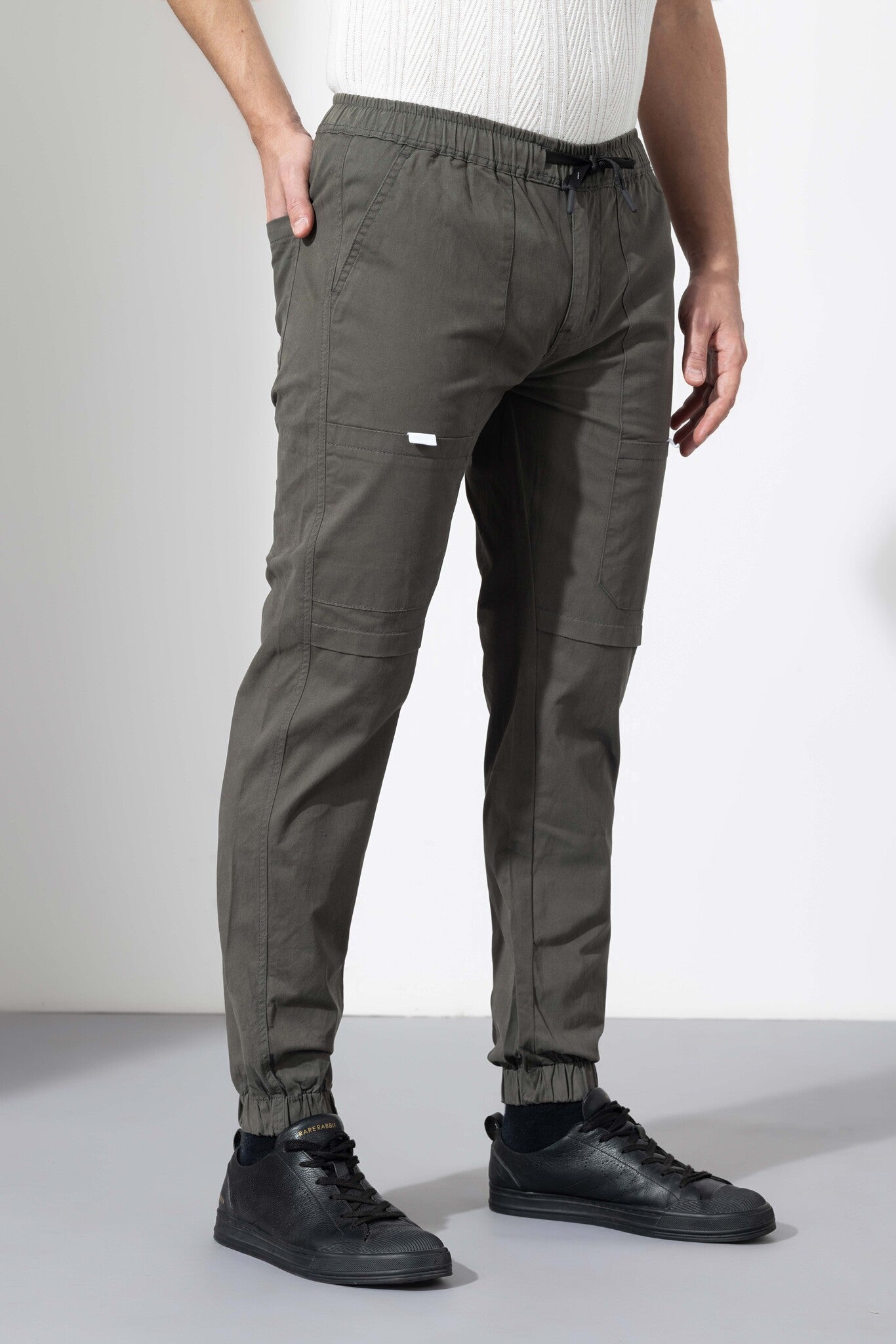 Olive Elasticated Joggers