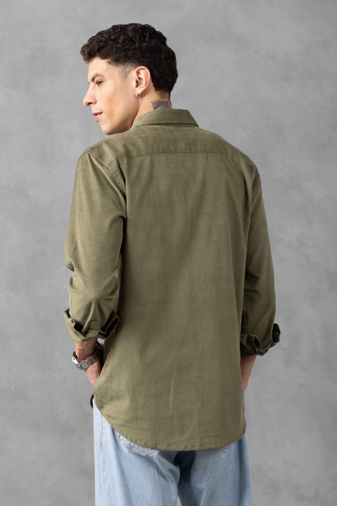 Olive Green Double Pocket OverShirt