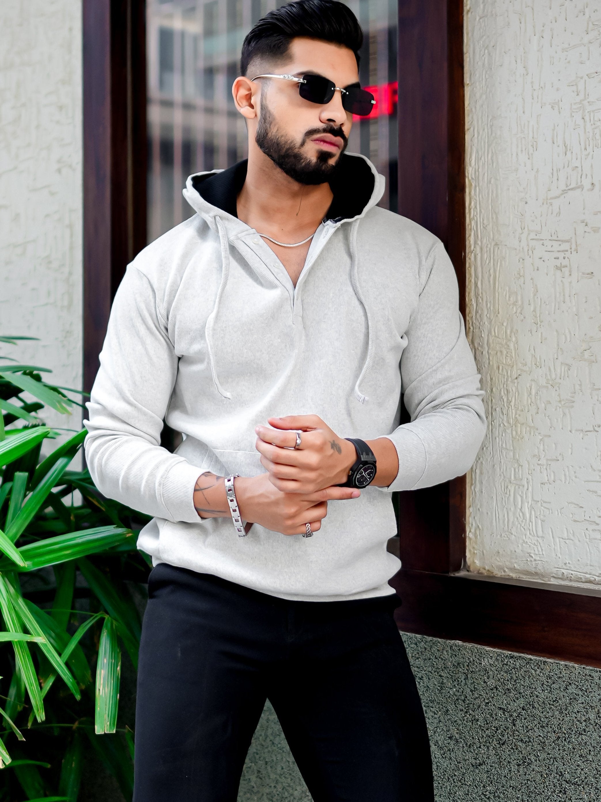 White Hooded Sweatshirt