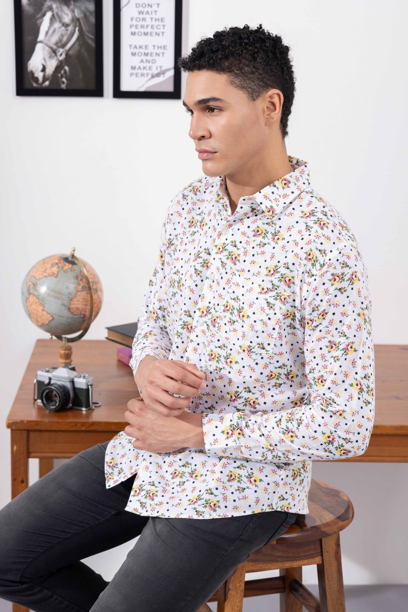 Printed Linen Shirt