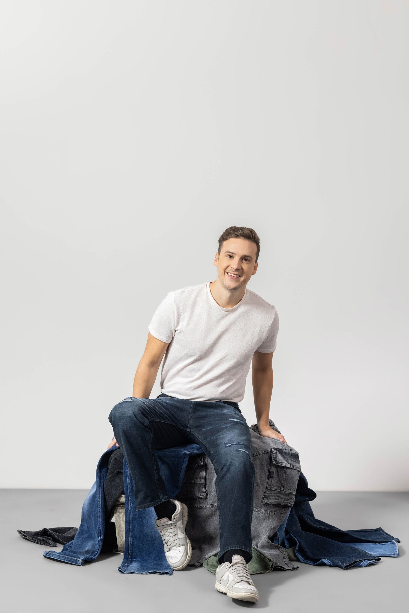 Blue Straight Fit Denim Jeans