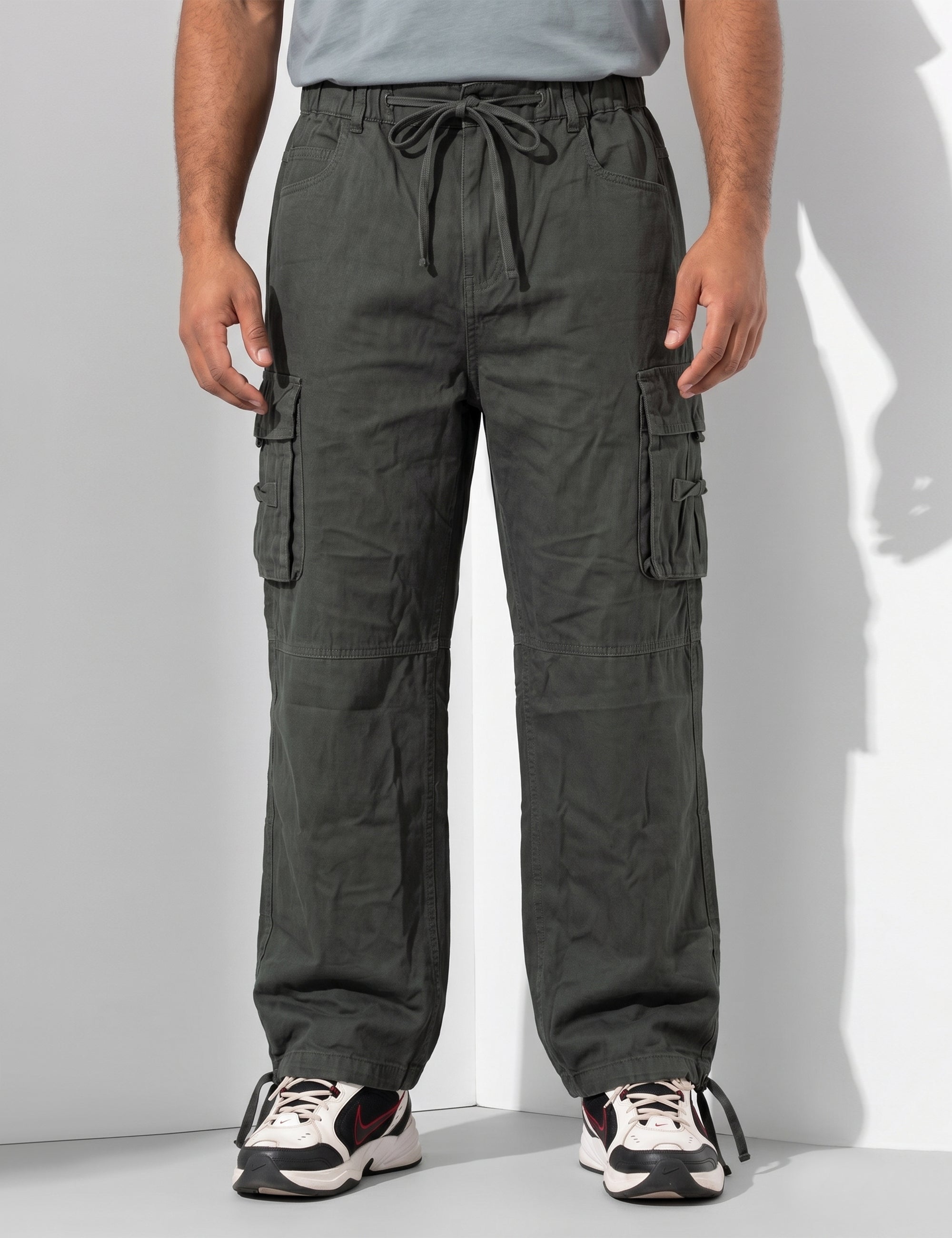 Steel Grey Multi-Pocket Cargo Pant