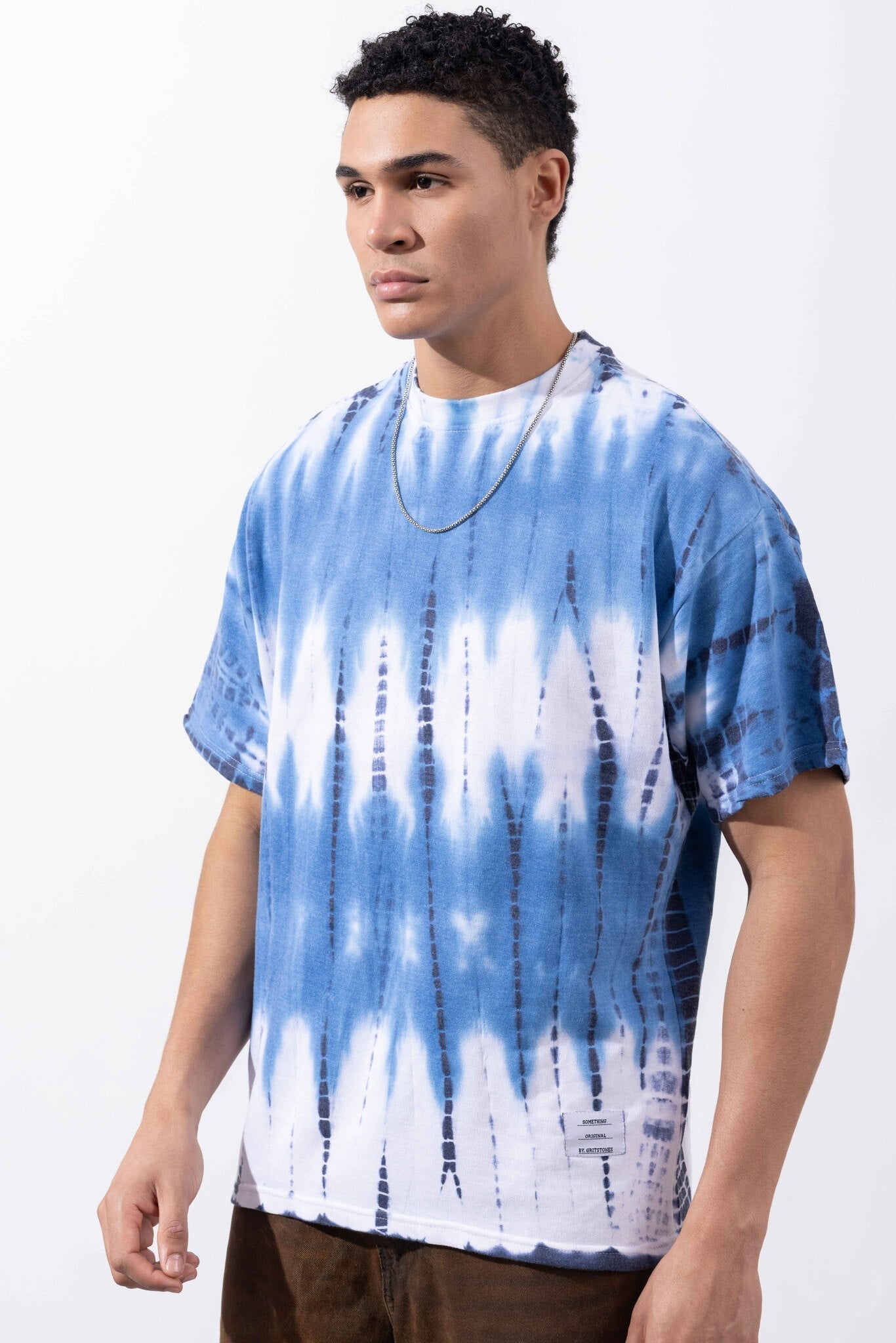 Light Blue Tie-Dye Oversized T-Shirt