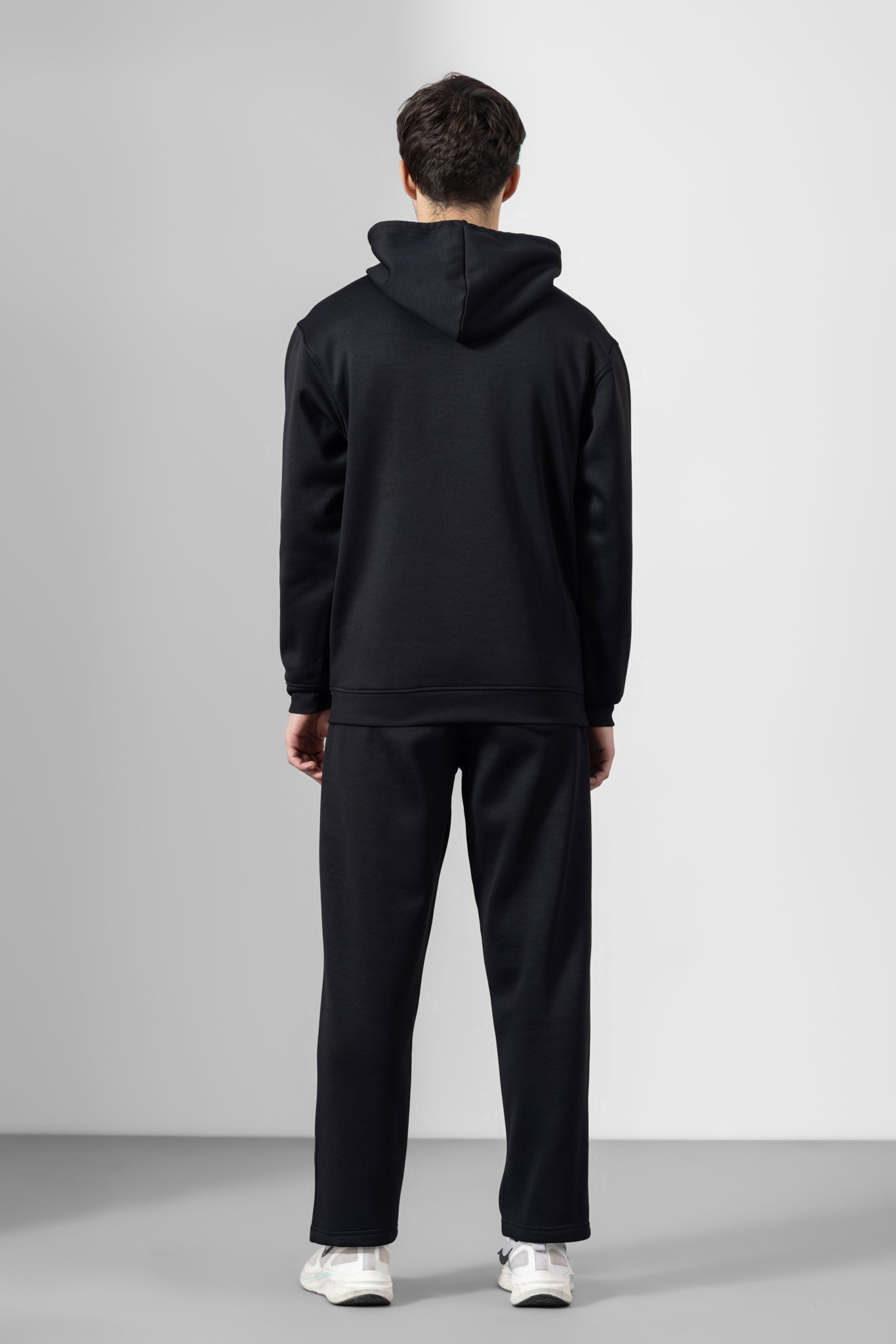 Black Heavy Fleece (320gsm) 2-piece Loose Fit hoodie and joggers set