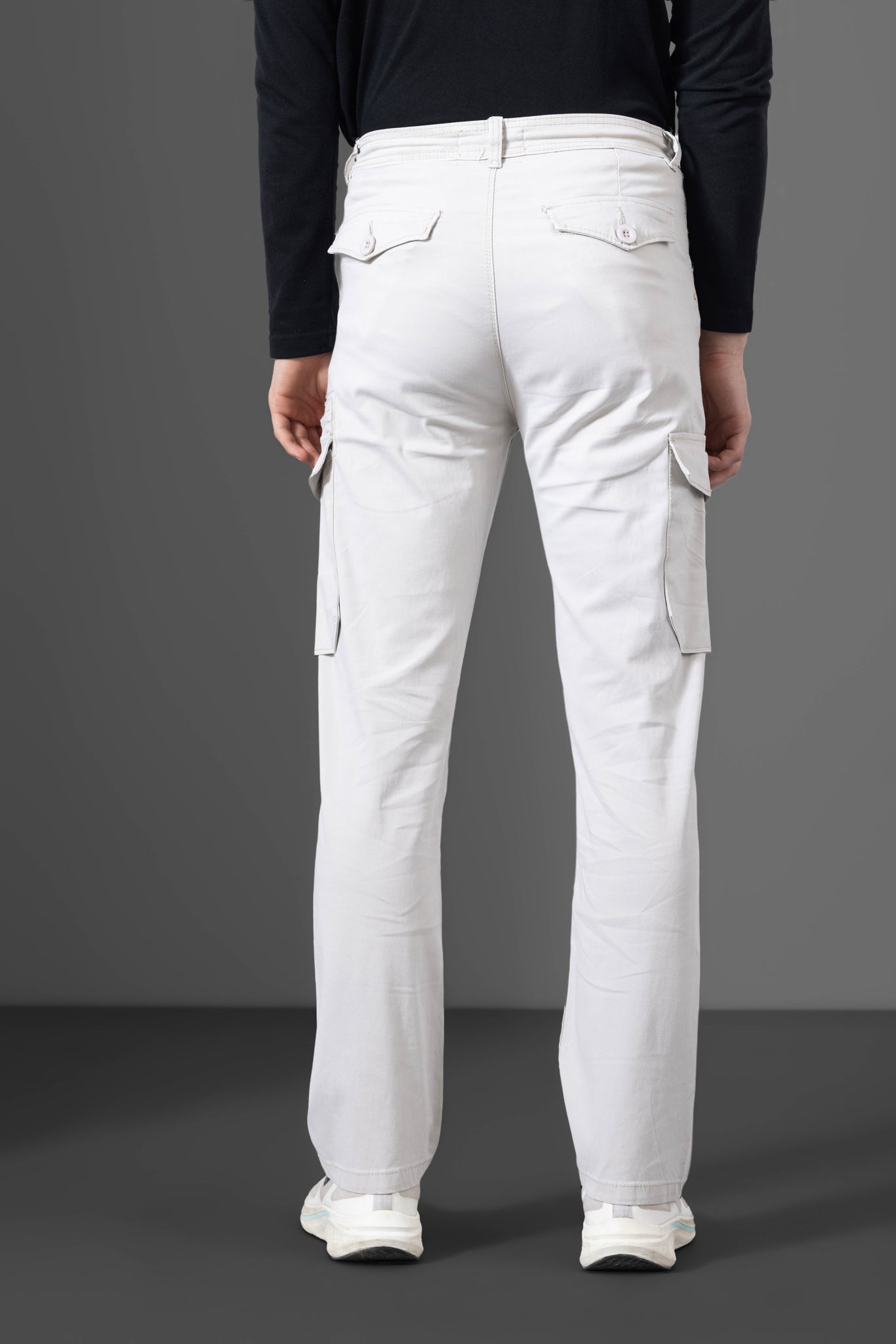 Cream Men Cargo Pants